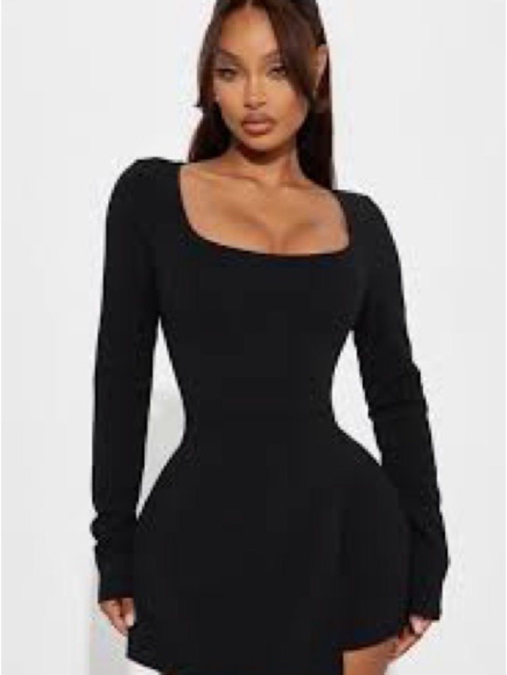 Fashion Nova Black Romper Mini Dress